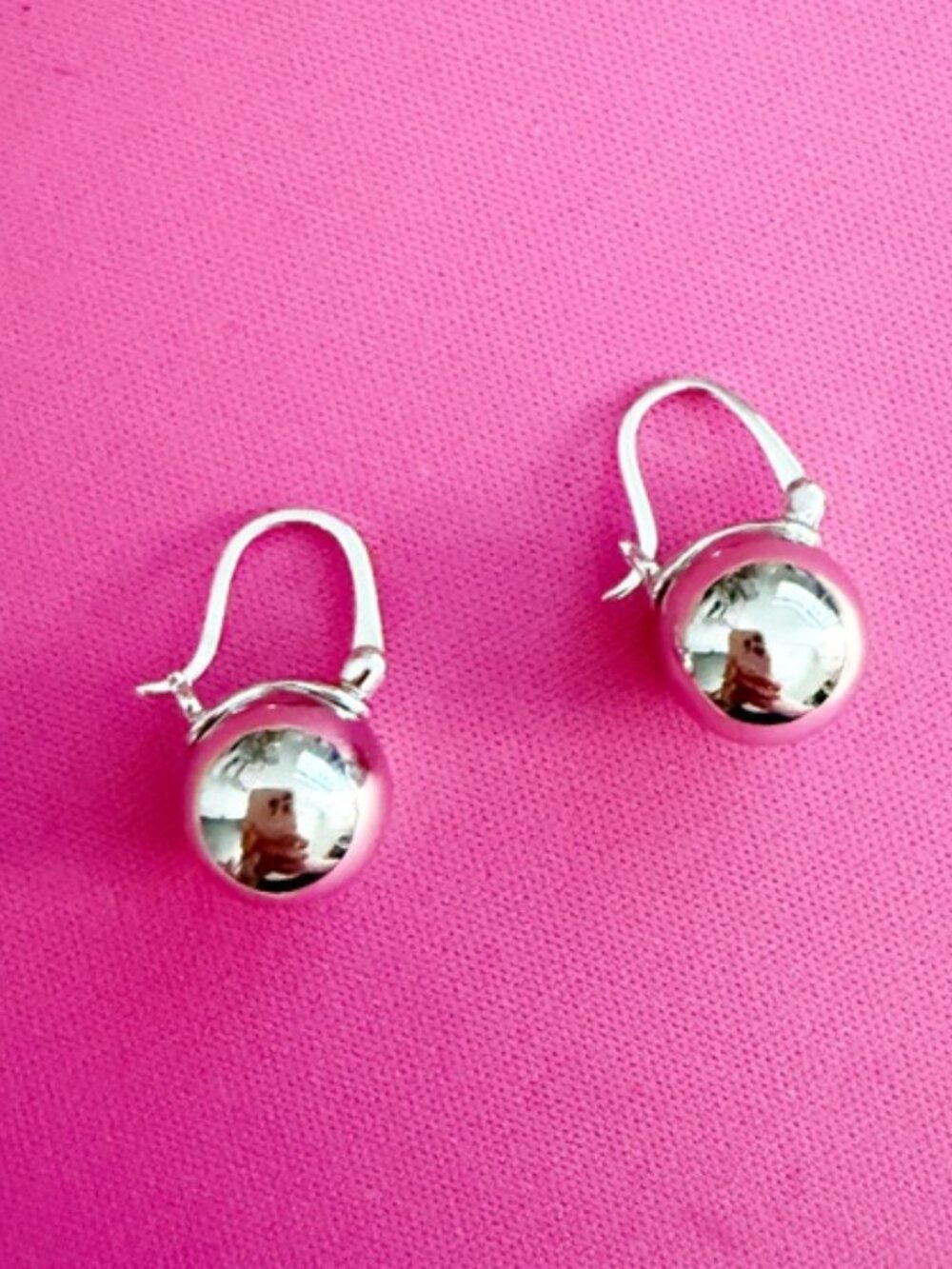 Sterling Silver Ball Dangle Drop Earrings - Picture 6 of 6